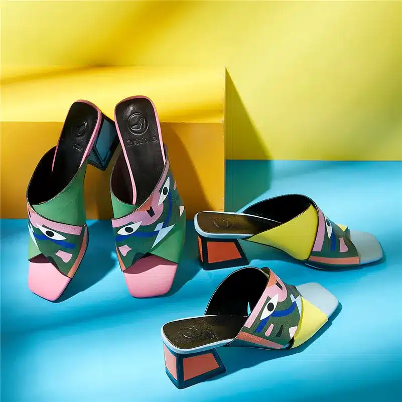 FEDONAS Women Sandals High Heels New Prints Summer Fashion Gladiator Genuine Leather Sandals Platform Shoes Woman Casual Slipper 19
