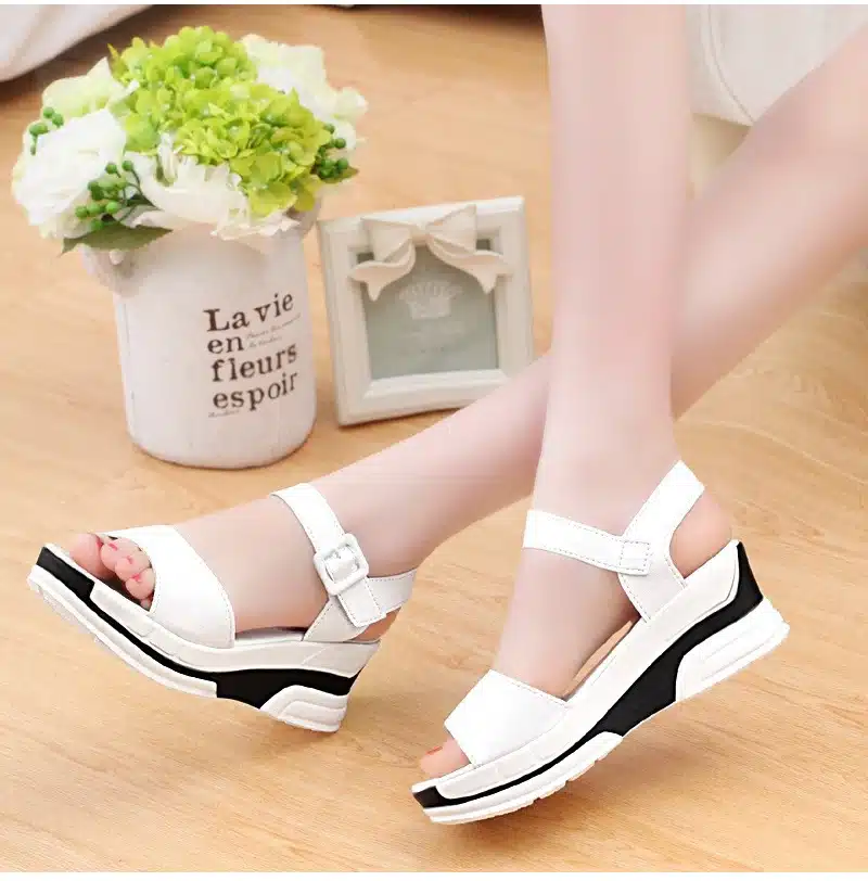2017 Summer shoes woman Platform Sandals Women Soft Leather Casual Open Toe Gladiator wedges Women Shoes zapatos mujer X6 3