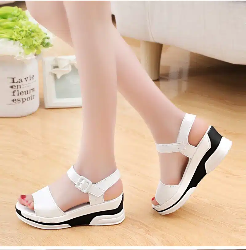 2017 Summer shoes woman Platform Sandals Women Soft Leather Casual Open Toe Gladiator wedges Women Shoes zapatos mujer X6 4