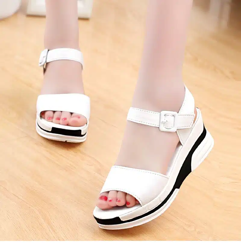 2017 Summer shoes woman Platform Sandals Women Soft Leather Casual Open Toe Gladiator wedges Women Shoes zapatos mujer X6 5