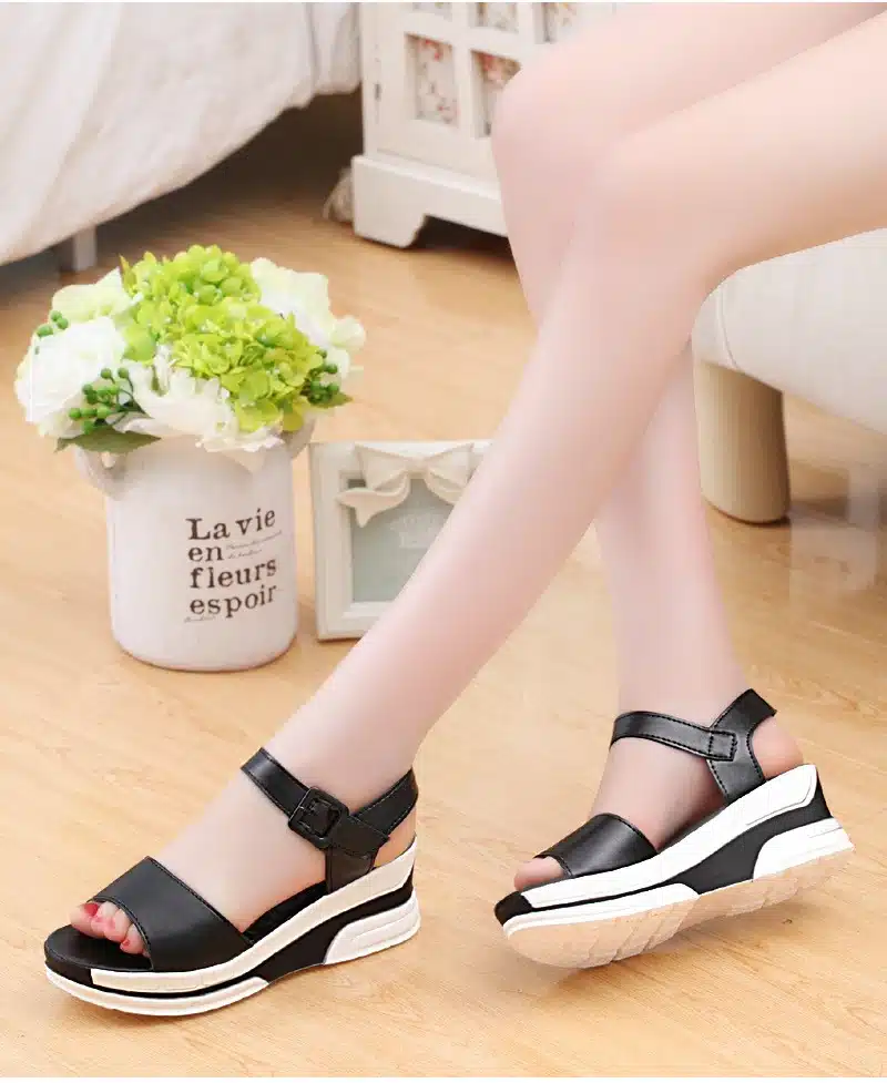 2017 Summer shoes woman Platform Sandals Women Soft Leather Casual Open Toe Gladiator wedges Women Shoes zapatos mujer X6 7
