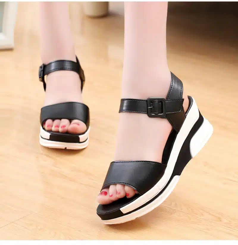 2017 Summer shoes woman Platform Sandals Women Soft Leather Casual Open Toe Gladiator wedges Women Shoes zapatos mujer X6 8