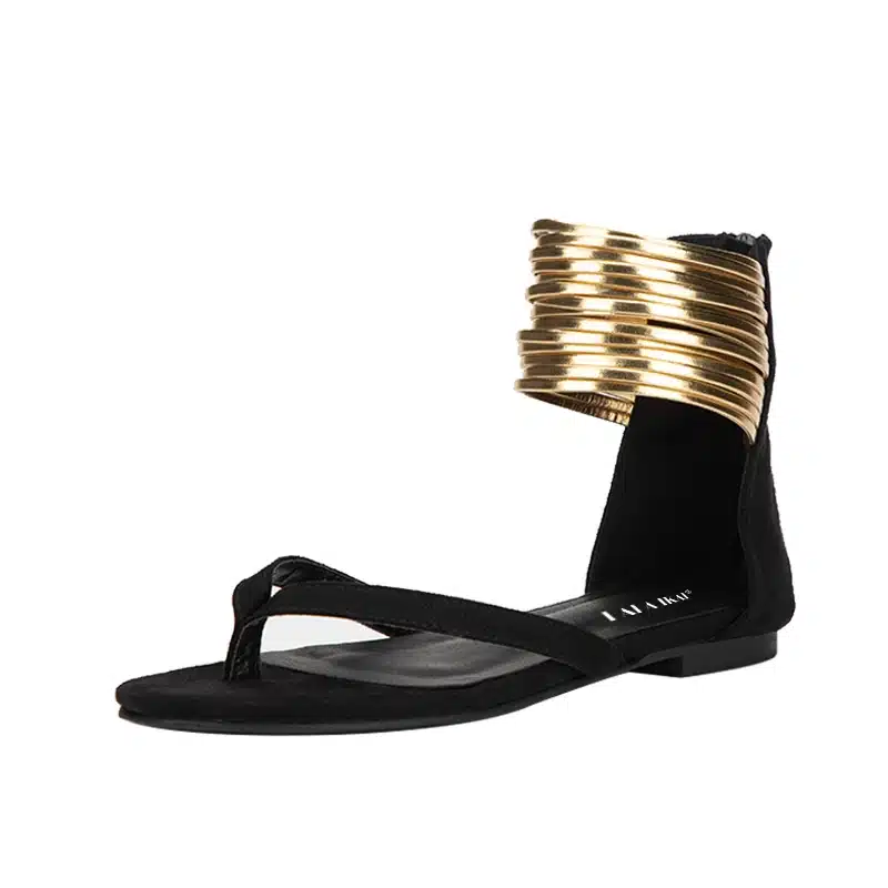 LALA IKAI Summer Flat Sandals Gladiator Flip Flops Narrow Band Women Sandals 2018 New Summer Women Shoes 014A2039 -49 14