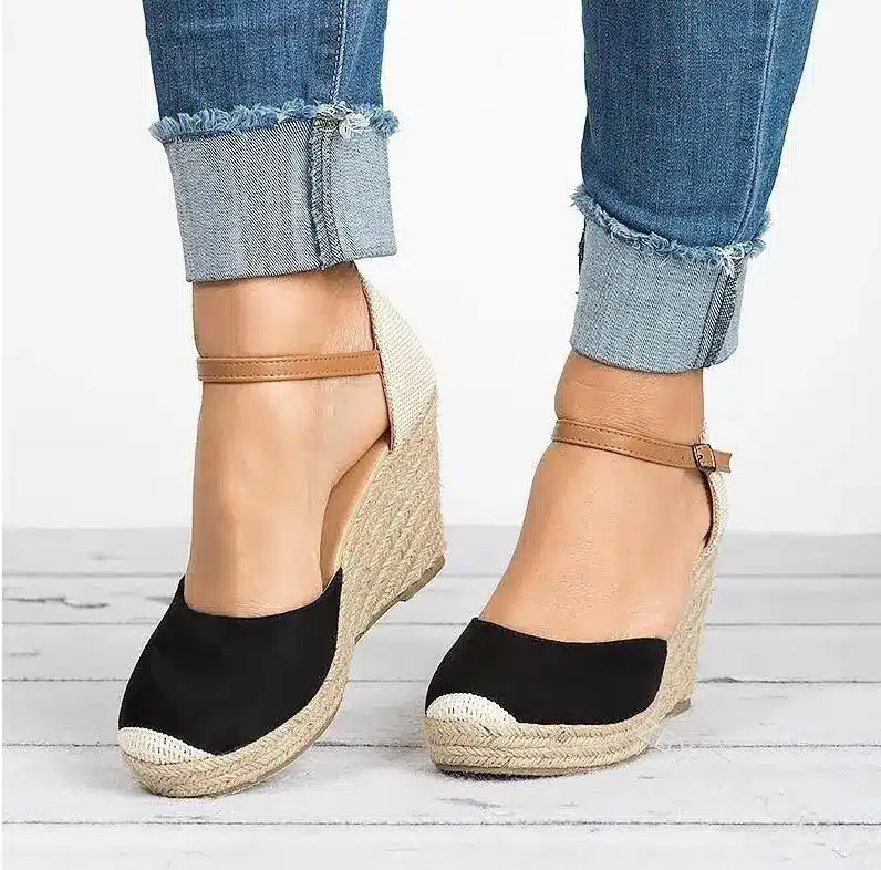 Summer Gladiator Sandals Women High Heels Wedges Espadrille Shoes Ladies Buckle Strap Platform Pumps Big Size Sandalias Mujer 6