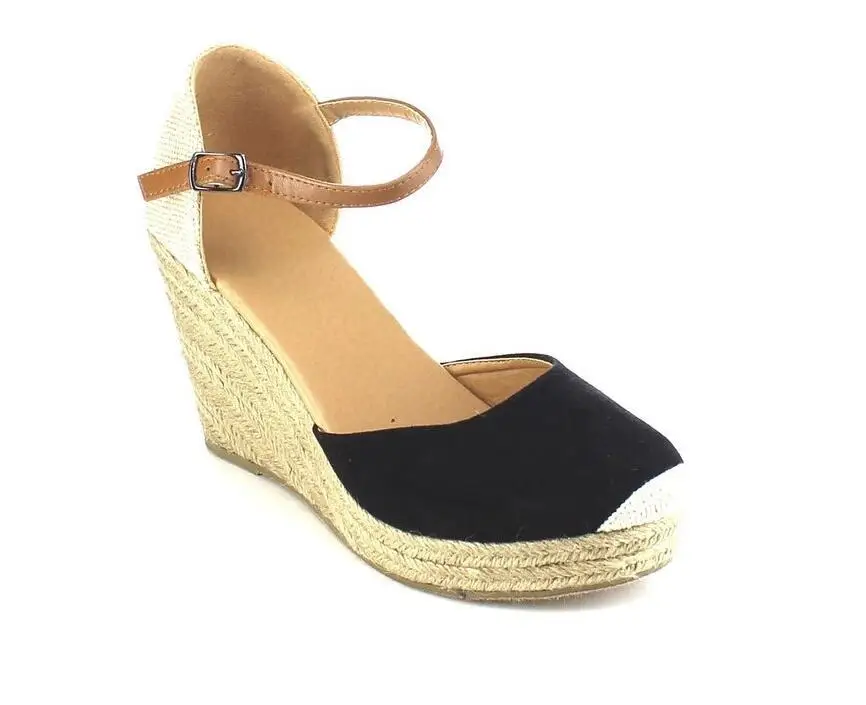 Summer Gladiator Sandals Women High Heels Wedges Espadrille Shoes Ladies Buckle Strap Platform Pumps Big Size Sandalias Mujer 7