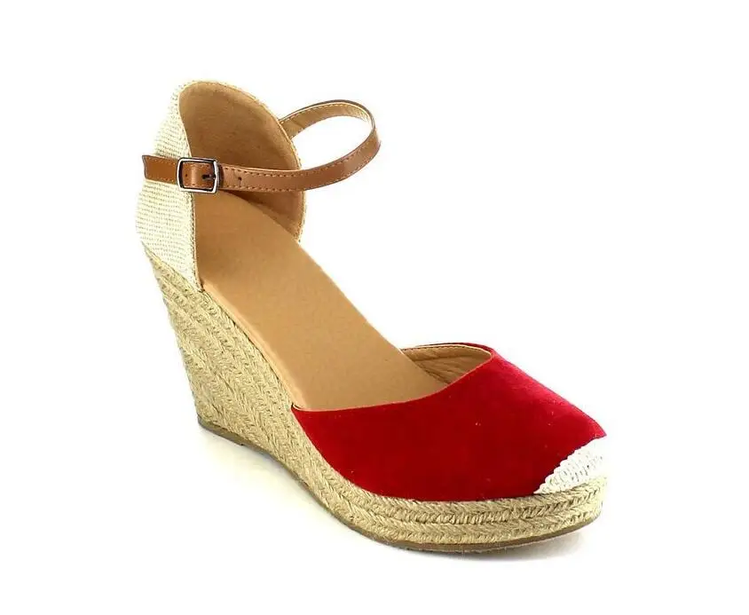 Summer Gladiator Sandals Women High Heels Wedges Espadrille Shoes Ladies Buckle Strap Platform Pumps Big Size Sandalias Mujer 10