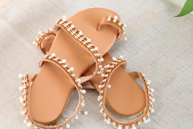 Women sandals summer shoes flat pearl sandals comfortable string bead slippers women casual sandals size 34 - 43 20