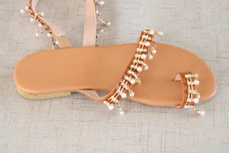 Women sandals summer shoes flat pearl sandals comfortable string bead slippers women casual sandals size 34 - 43 21
