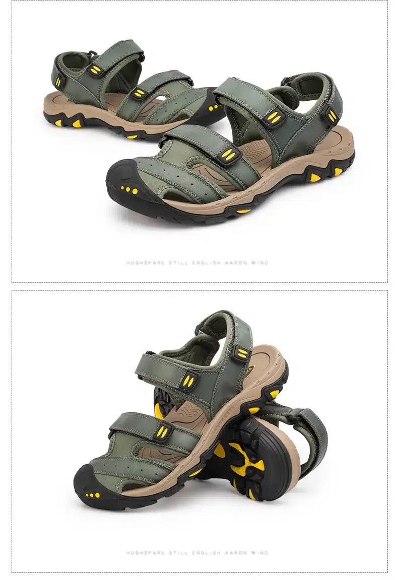 DEKABR New Fashion Summer Shoes Cow Leather Men Sandals Mens Casual Shoes Non-slip Rubber Soles Beach Shoes Plus Size 38 ~ 47 20