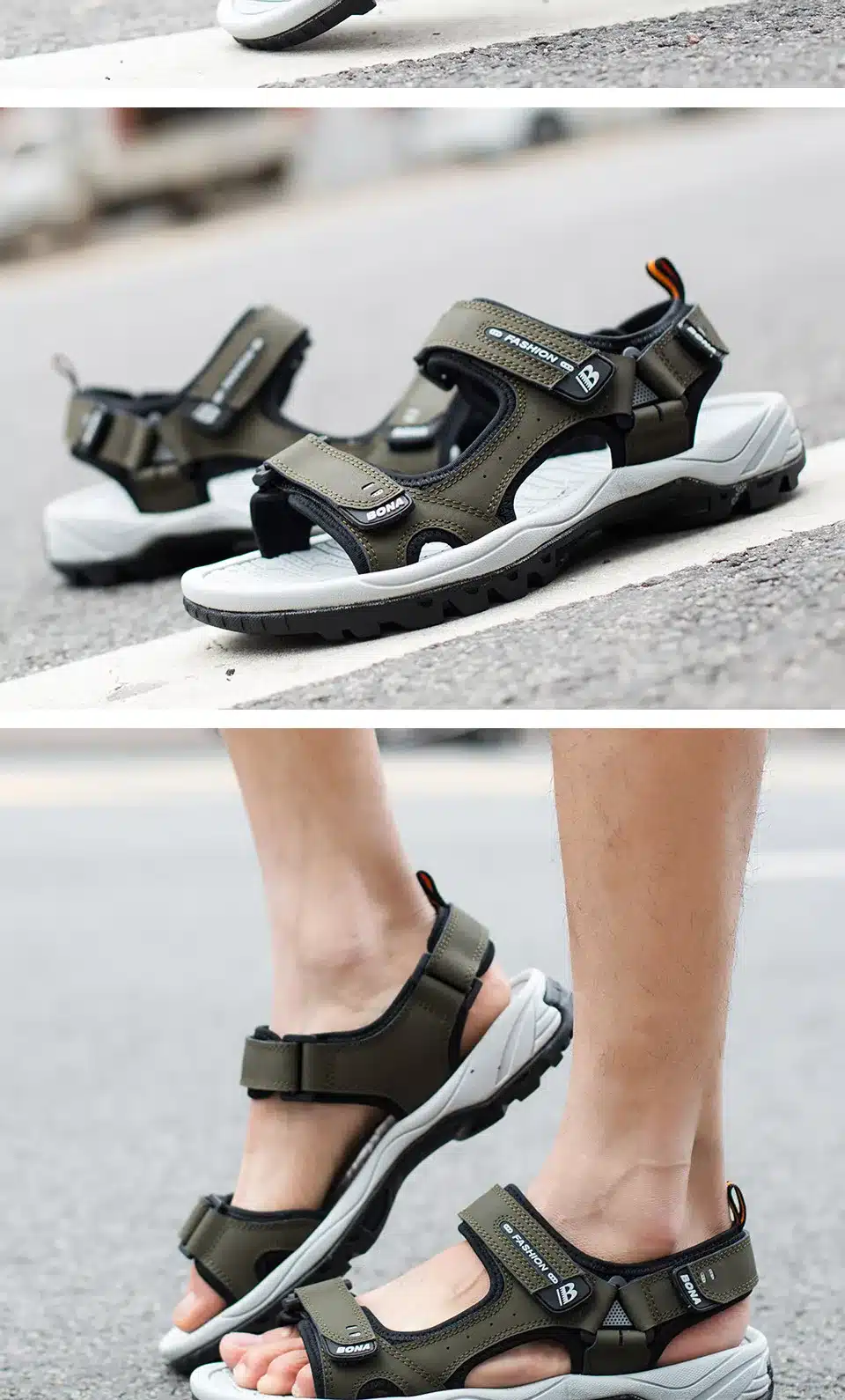 BONA New Classics Style Men Sandals Outdoor Walking Summer Shoes Anti-Slippery Beach Shoes Men Comfortable Soft Free Shipping 17