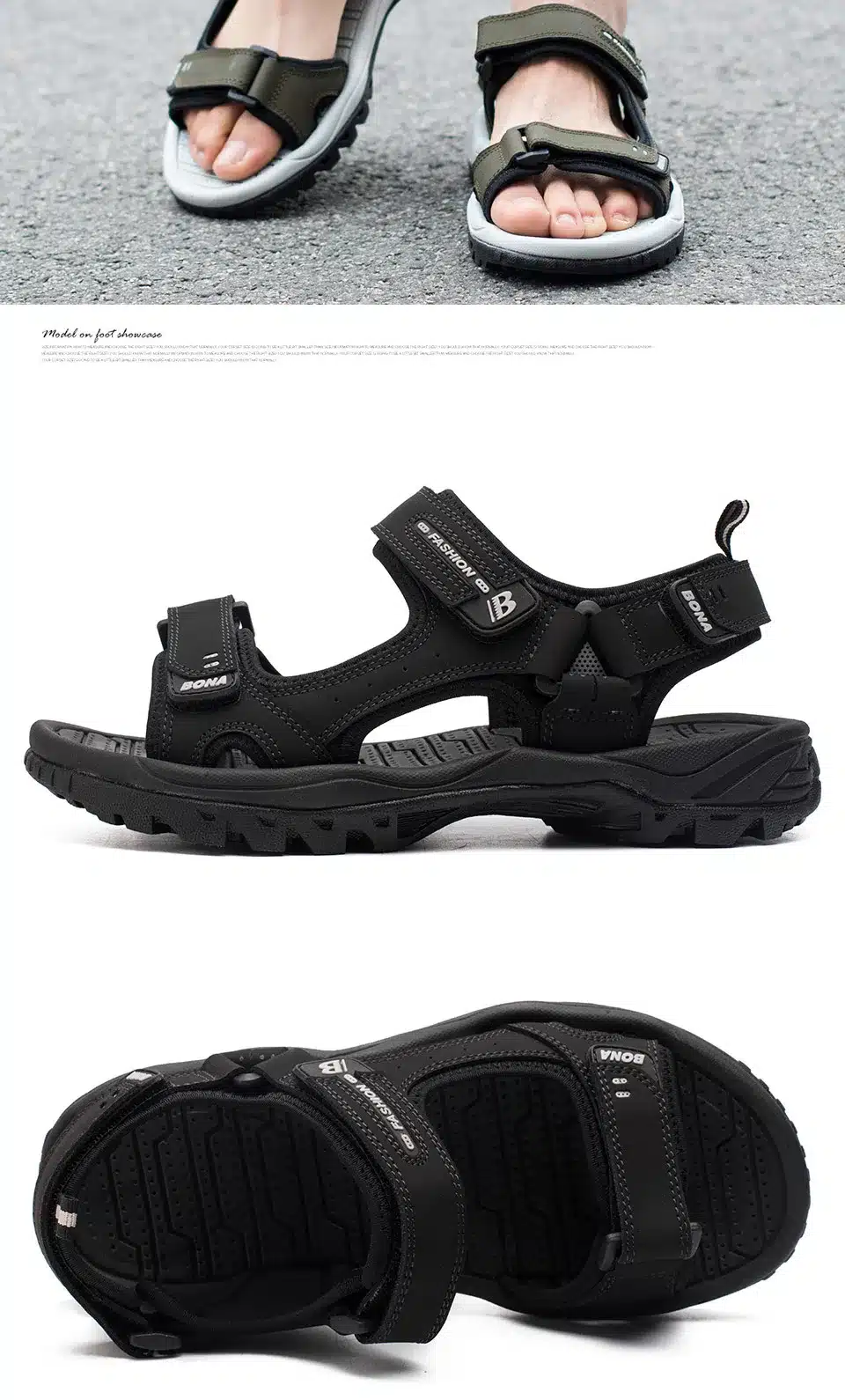 BONA New Classics Style Men Sandals Outdoor Walking Summer Shoes Anti-Slippery Beach Shoes Men Comfortable Soft Free Shipping 19