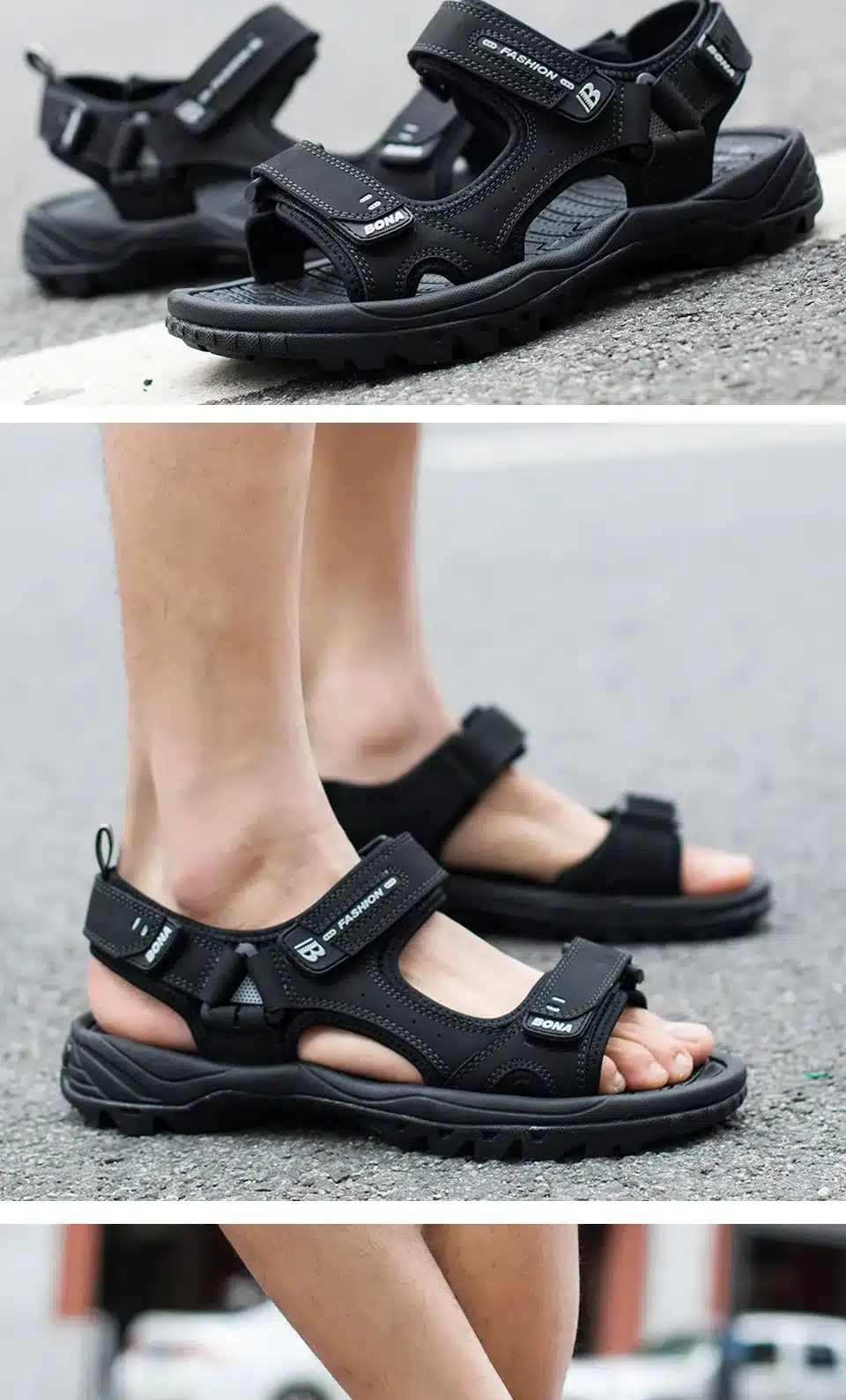 BONA New Classics Style Men Sandals Outdoor Walking Summer Shoes Anti-Slippery Beach Shoes Men Comfortable Soft Free Shipping 21