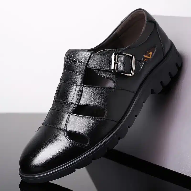 Men Sandals Genuine Leather Sandals Men Outdoor Casual Men Leather Sandals For Men Beach Shoes Roman Shoes Plus Size 38-47 9