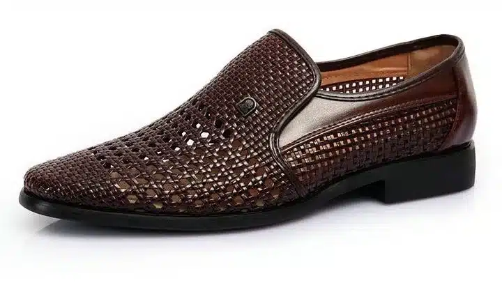 Dad Summer sandals breathable shoes sandals for Middle-aged mens shoes cut-outs shoes slip on mens leather sandals AD-02 8