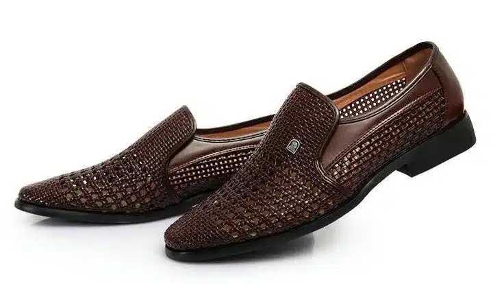 Dad Summer sandals breathable shoes sandals for Middle-aged mens shoes cut-outs shoes slip on mens leather sandals AD-02 9