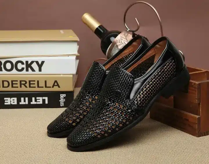 Dad Summer sandals breathable shoes sandals for Middle-aged mens shoes cut-outs shoes slip on mens leather sandals AD-02 22