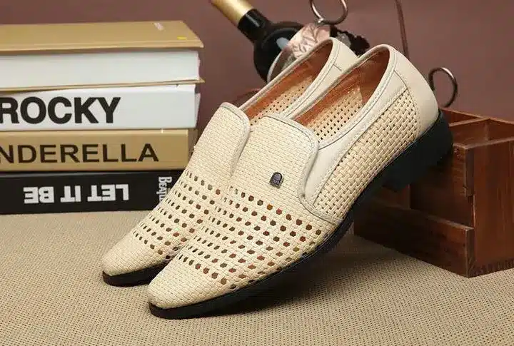 Dad Summer sandals breathable shoes sandals for Middle-aged mens shoes cut-outs shoes slip on mens leather sandals AD-02 23