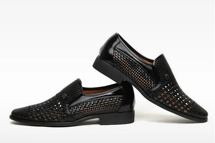 Dad Summer sandals breathable shoes sandals for Middle-aged mens shoes cut-outs shoes slip on mens leather sandals AD-02 26