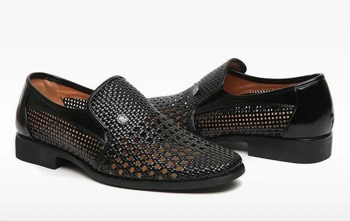 Dad Summer sandals breathable shoes sandals for Middle-aged mens shoes cut-outs shoes slip on mens leather sandals AD-02 27