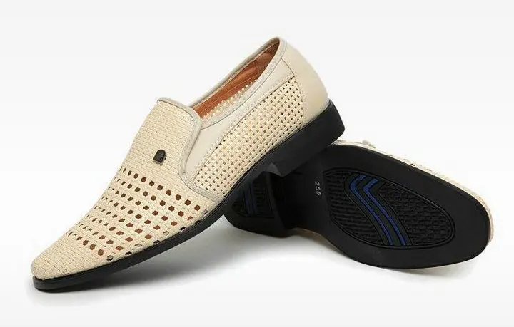 Dad Summer sandals breathable shoes sandals for Middle-aged mens shoes cut-outs shoes slip on mens leather sandals AD-02 28