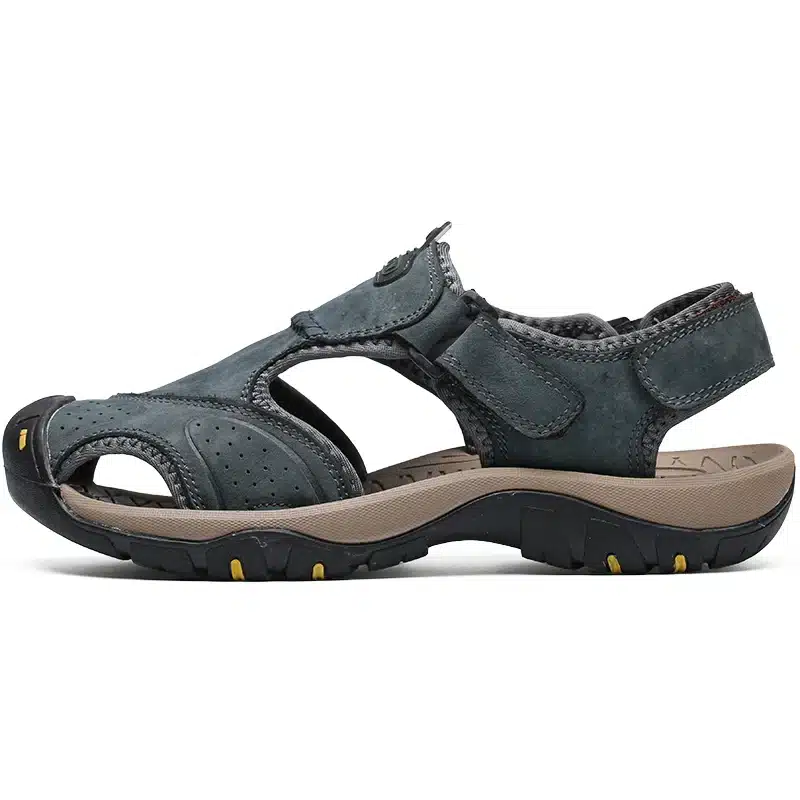 Men Sandals Genuine Split Leather Men Beach Roman Sandals Brand Men Casual Shoes Flip Flops Men Slippers Sneakers Summer Shoes 31