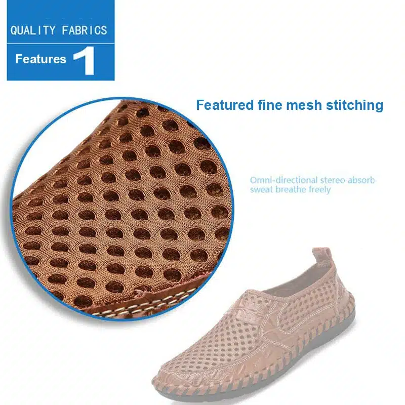 YIGER New Men Net Shoes Genuine Leather Summer Casual Men Sandals Men Loafers shoes Lazy Style Breathable Large Size 38-48 0060 6