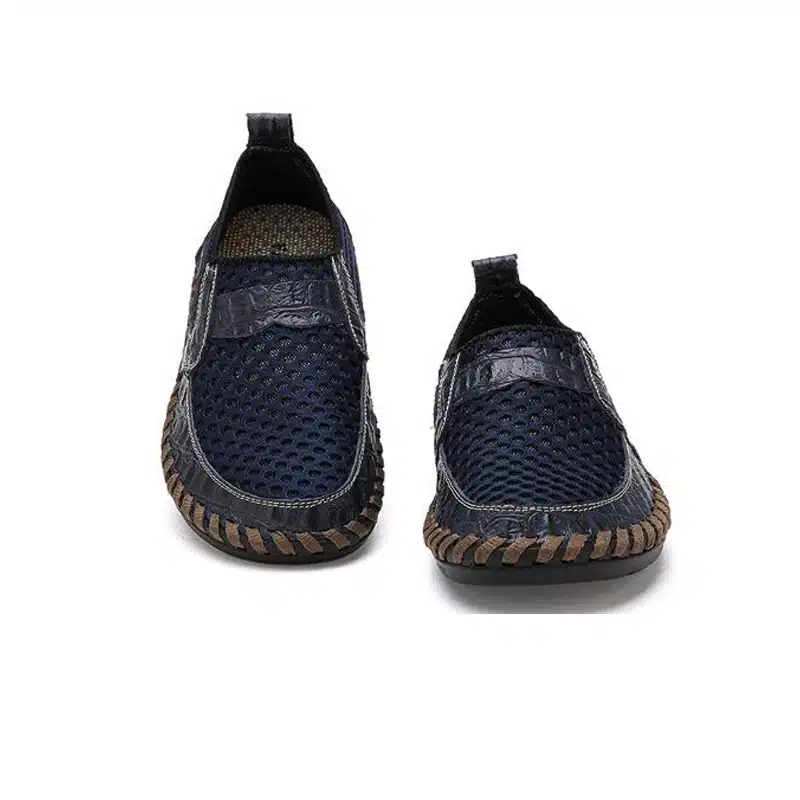 YIGER New Men Net Shoes Genuine Leather Summer Casual Men Sandals Men Loafers shoes Lazy Style Breathable Large Size 38-48 0060 21