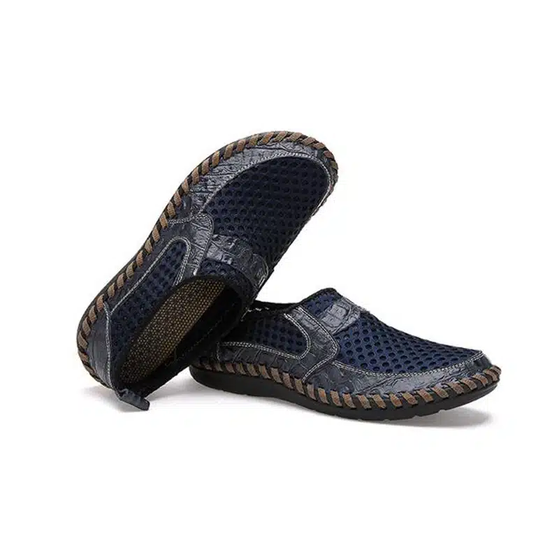 YIGER New Men Net Shoes Genuine Leather Summer Casual Men Sandals Men Loafers shoes Lazy Style Breathable Large Size 38-48 0060 22