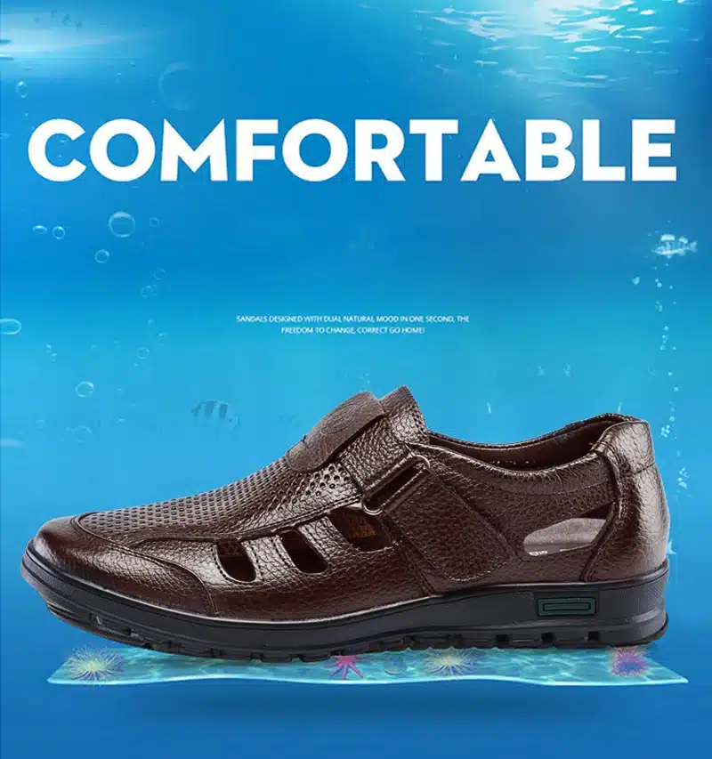 YWEEN Big Size men sandals genuine leather sandals Men outdoor casual shoes Breathable Fisherman Shoes men Beach shoes 12