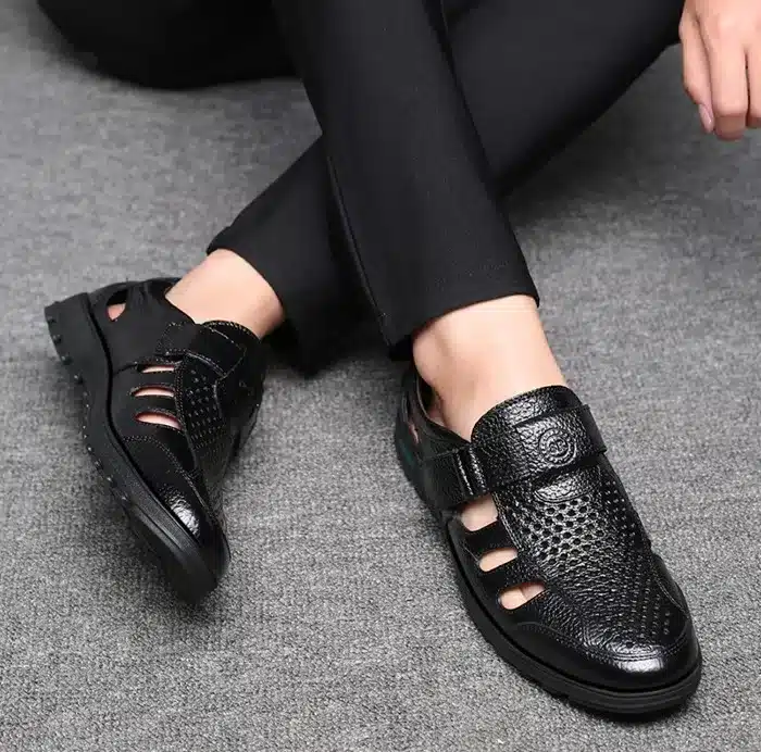 YWEEN Big Size men sandals genuine leather sandals Men outdoor casual shoes Breathable Fisherman Shoes men Beach shoes 22