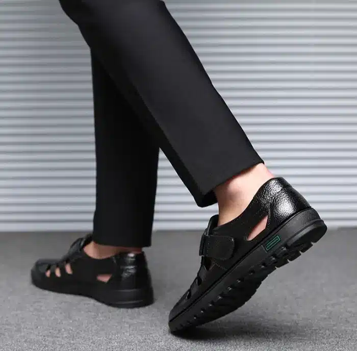 YWEEN Big Size men sandals genuine leather sandals Men outdoor casual shoes Breathable Fisherman Shoes men Beach shoes 23