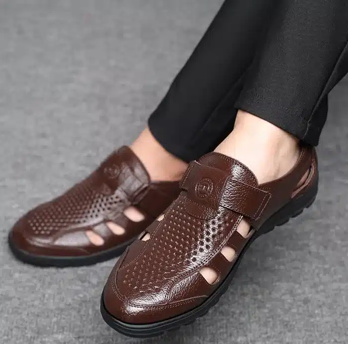 YWEEN Big Size men sandals genuine leather sandals Men outdoor casual shoes Breathable Fisherman Shoes men Beach shoes 24