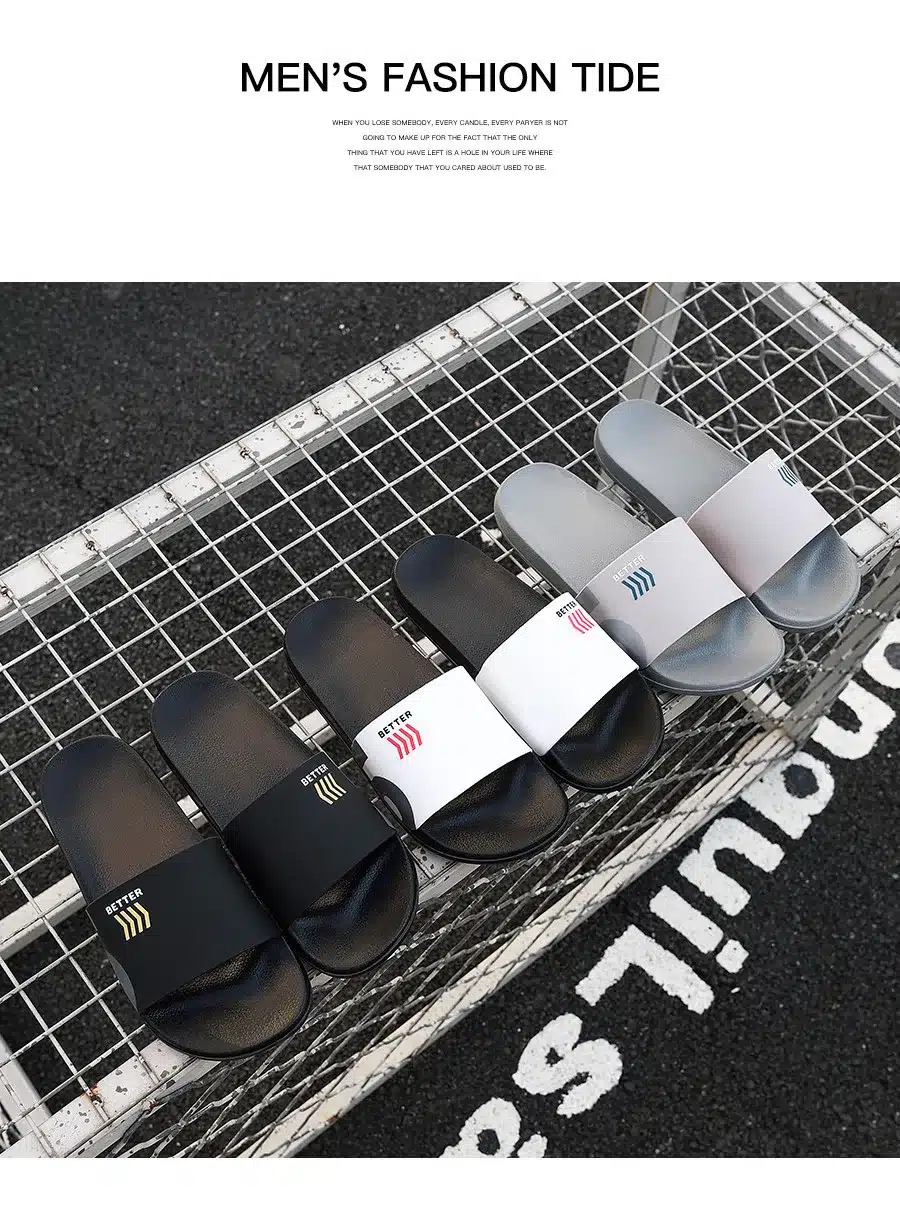 Men Slippers Summer Beach Shoes Unisex Lovers Couple Footwear Outdoor Non-slip Male Casual Flip Flops Fashion Bathroom Sandals 9