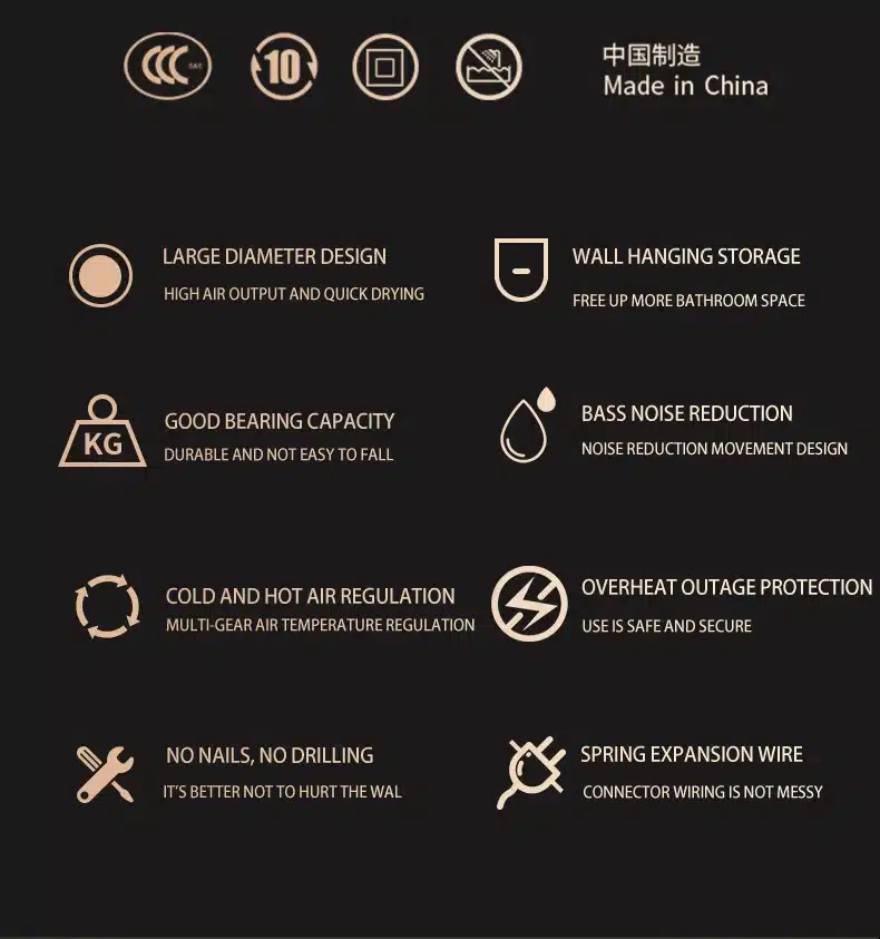 Väike seinale kinnitatav föön | kujundav pilt e-kaubamaja pildikogust