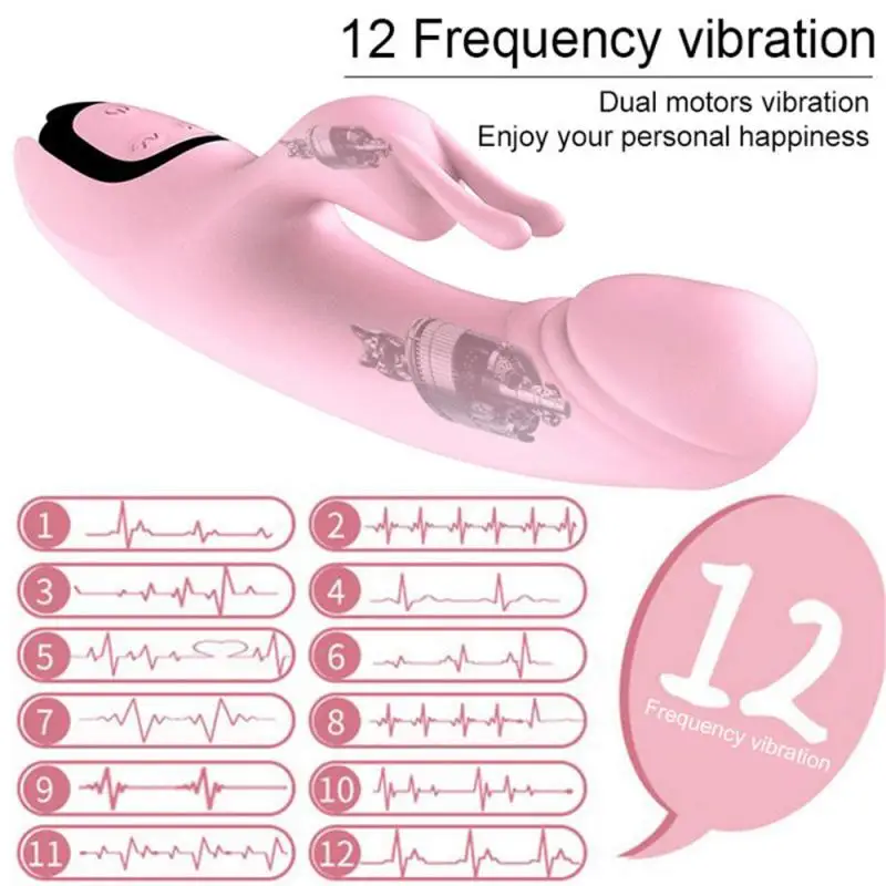 roosa vibraator kahe mootoriga ja 12 vibratsioonirežiimiga