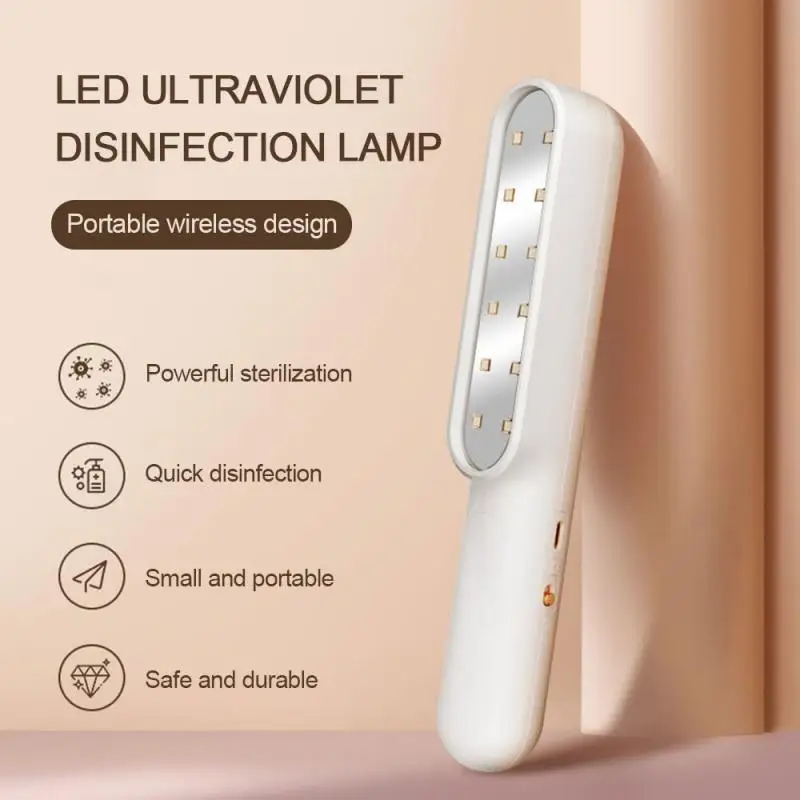 valge kaasaskantav UV steriliseerija, millel on LED-lambid