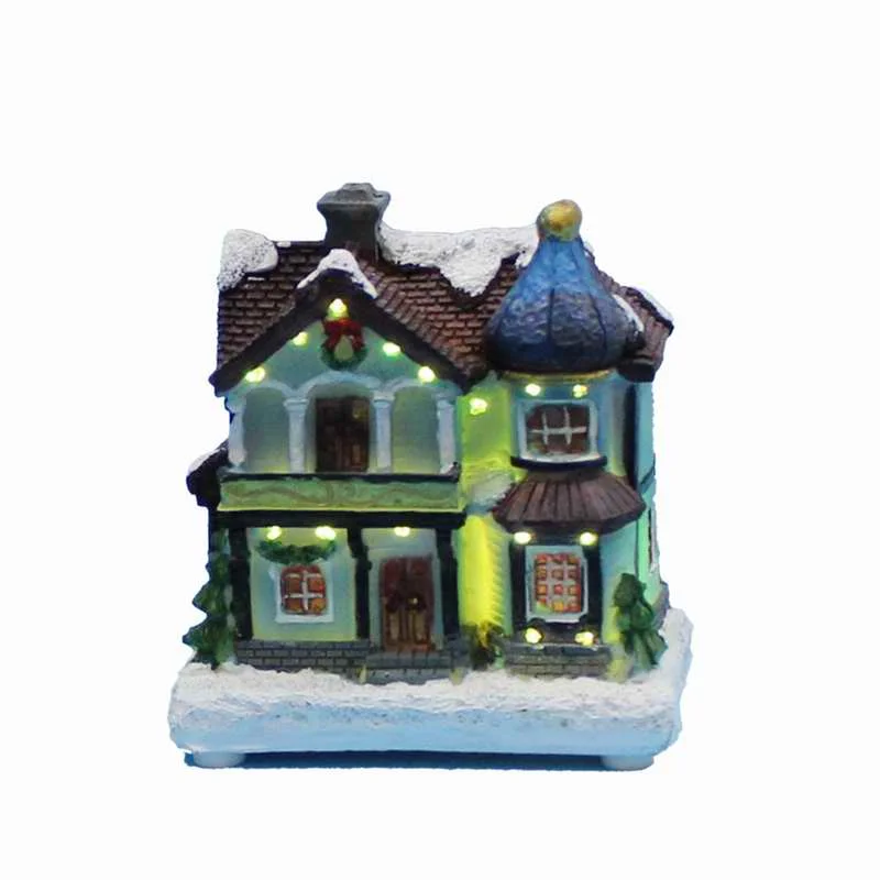 Christmas house village and lamp with fiber optic _8959