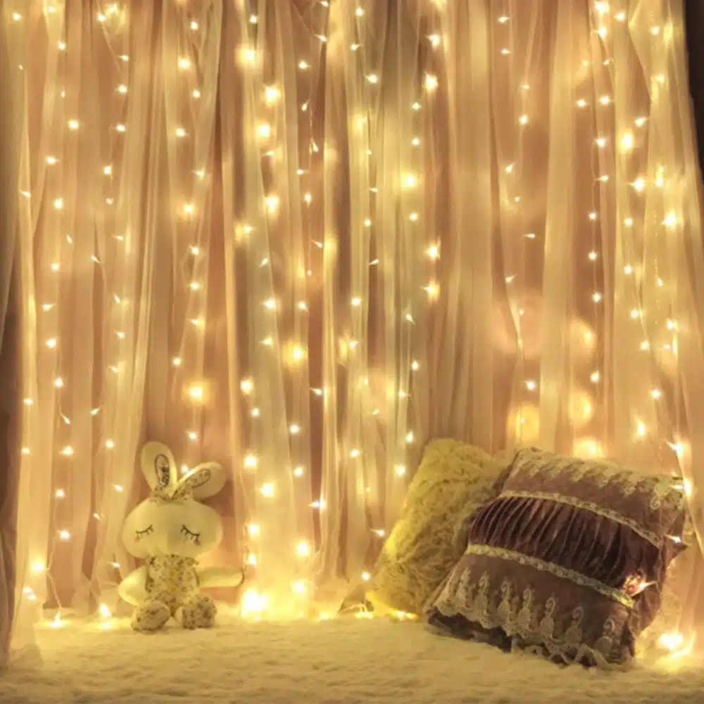 LED Curtain Wedding Fairy String Light 2mx2m 200 Led Garland Indoor Outdoor Garden Party Decoration 110V 220V AC Plug JQ 3