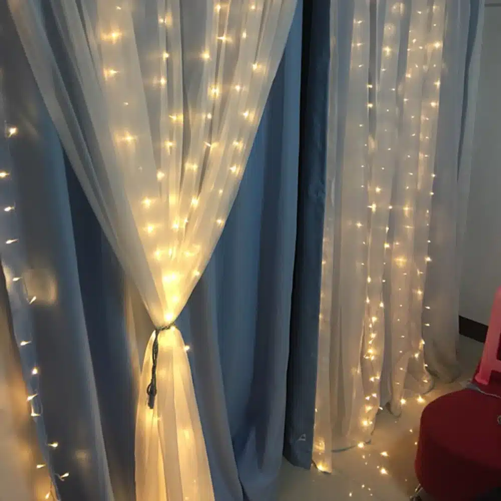 LED Curtain Wedding Fairy String Light 2mx2m 200 Led Garland Indoor Outdoor Garden Party Decoration 110V 220V AC Plug JQ 6