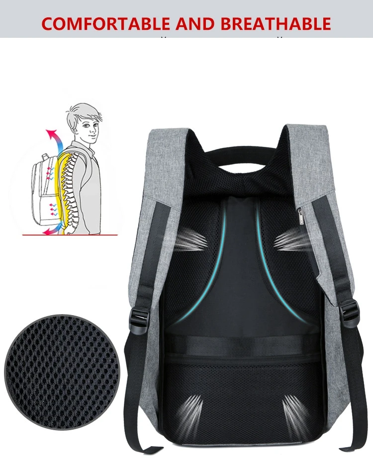 Men Anti theft Backpack USB Charging 15.6 Laptop Backpack Multifunction Waterproof Travel Bagpack women High Quality School bag 14