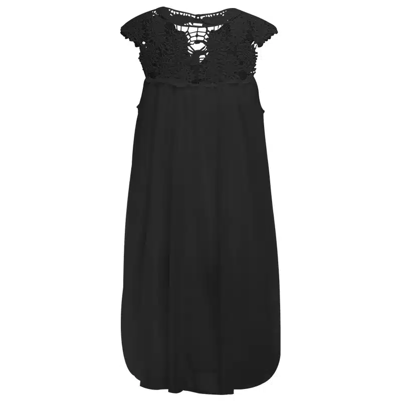 Women's 2019 Bohemia summer dress stitching loose sexy dress Short sleeved chiffon solid lace beach dress women dropshing LD162 26