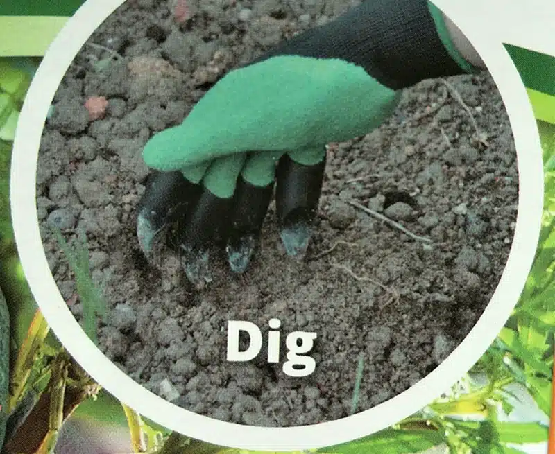 1 Pair New Gardening Gloves for Garden Digging Planting Garden Genie Gloves with 4 ABS Plastic Claws 11