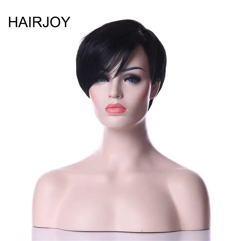 HAIRJOY Synthetic Natural Black High Temperature Fiber Woman Hair Wig 6 Colors Available Free Shipping 1