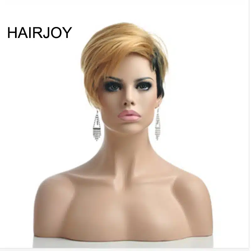 HAIRJOY Synthetic Natural Black High Temperature Fiber Woman Hair Wig 6 Colors Available Free Shipping 16