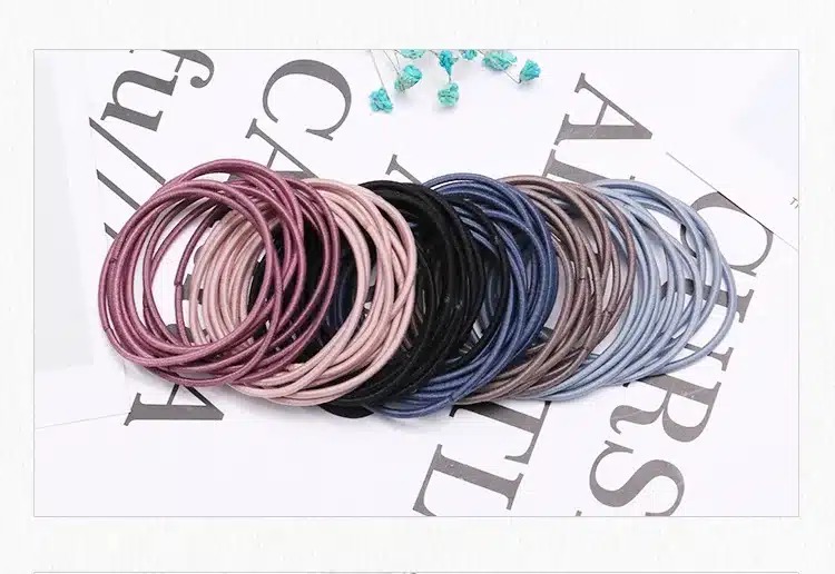 100 pcs/lot Simple nylon hair ring Disposable women girls elastic hair rubber bands accessories for children hair ties scrunchie 18