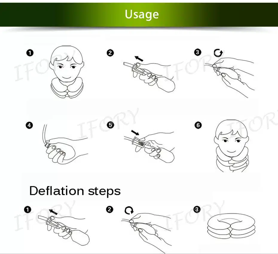 Ifory Health Care Inflatable Cervical Collar Traction Device Neck Stretcher Protector Vertebra Traction Massager Medical Care 20