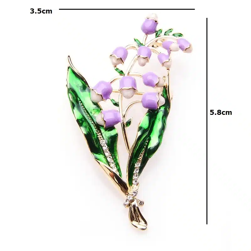 Wuli&baby Purple Pink Lavender Flowers Brooches Alloy Classic Women Weddings Brooch Pins Christmas Gifts 10