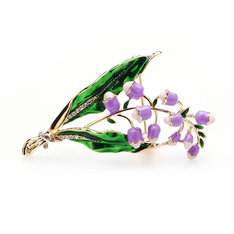 Wuli&baby Purple Pink Lavender Flowers Brooches Alloy Classic Women Weddings Brooch Pins Christmas Gifts 12