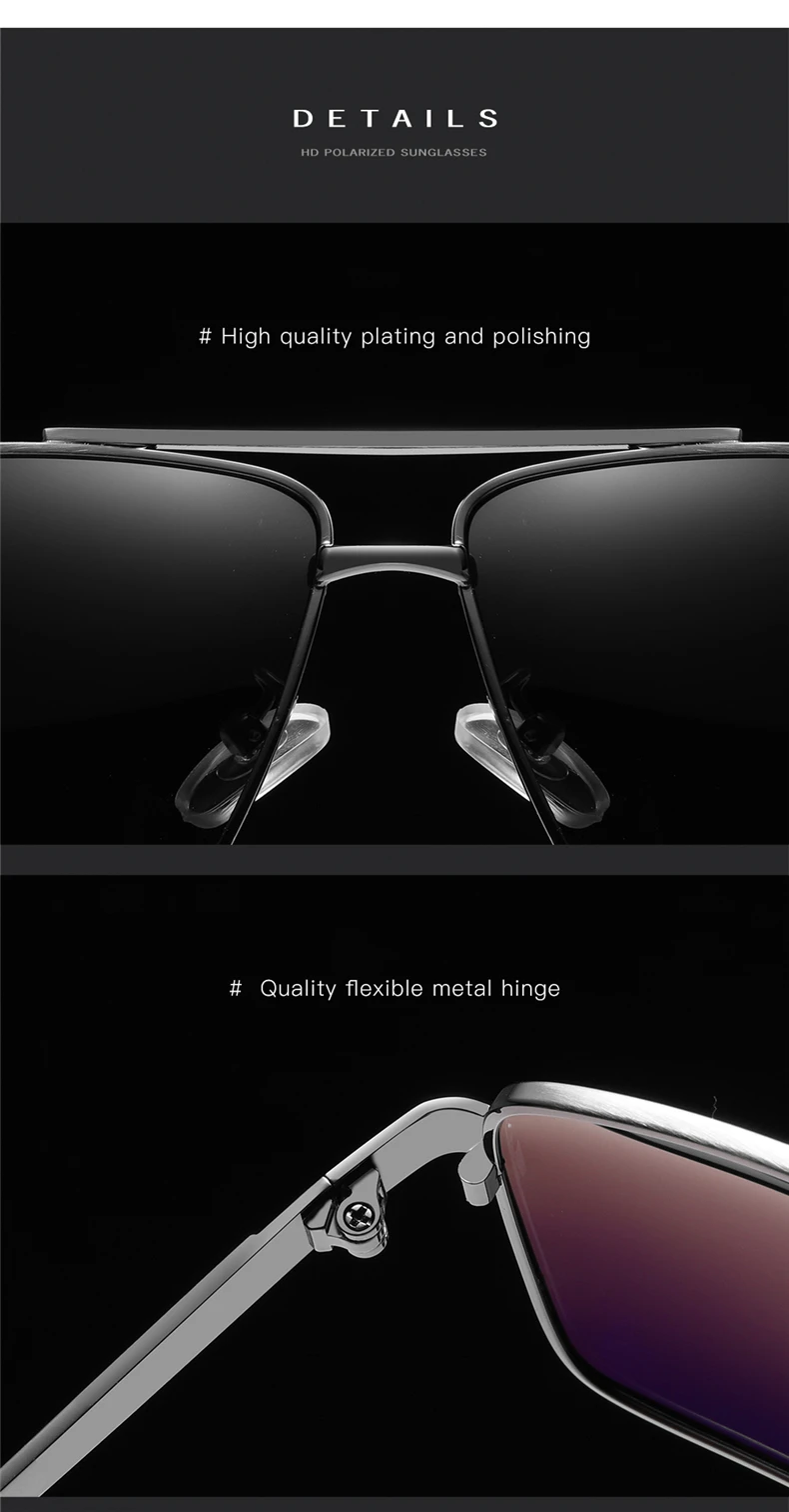 BANNED Fashion Sunglasses Men Polarized Sunglasses Men Driving Mirror Coating Points Black Frame Eyewear Male Sun Glasses UV400 27