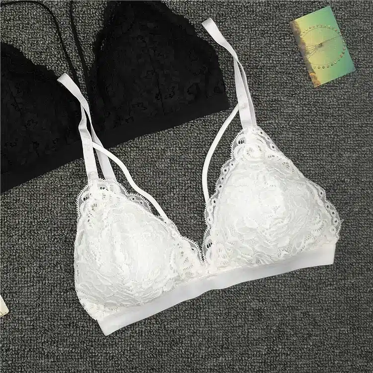 2017 Strap Lace Sexy Women Casual Lace Bralette Padded Bra Stretch Sleeping brassiere Fashion Elastic band wireless bra top 22